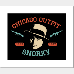 Al Capone 'Snorky' Portrait Logo - Chicago Outfit Posters and Art